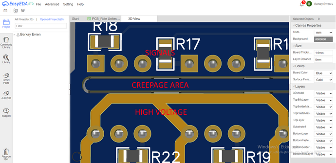 JLCPCB x EasyEDA: PCB Trace Width and Clearance Calculation